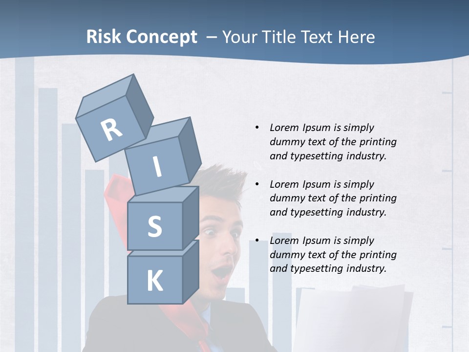 Businessman Document Table PowerPoint Template