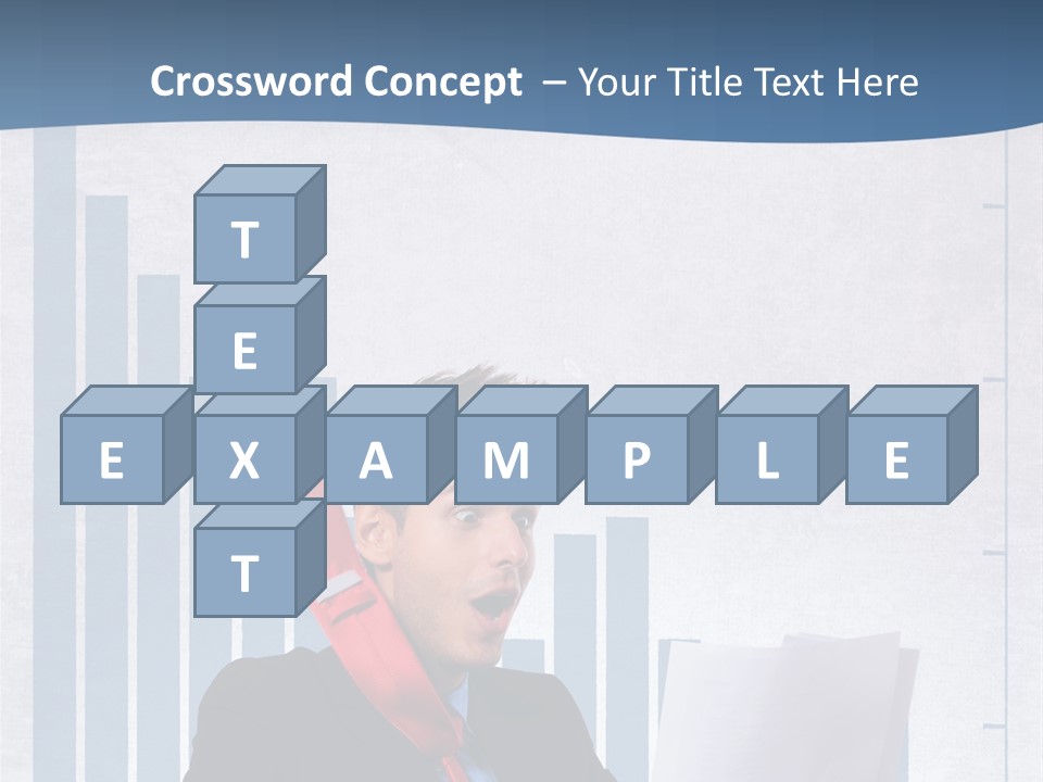 Businessman Document Table PowerPoint Template