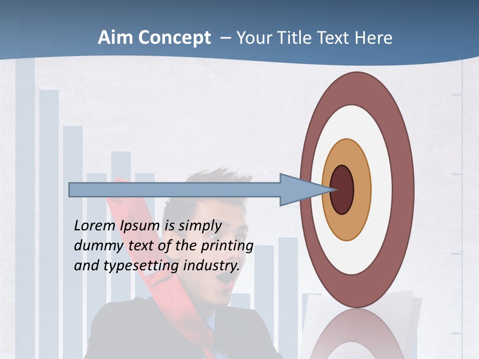 Businessman Document Table PowerPoint Template