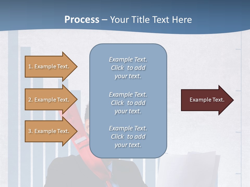 Businessman Document Table PowerPoint Template