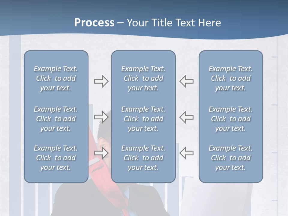Businessman Document Table PowerPoint Template