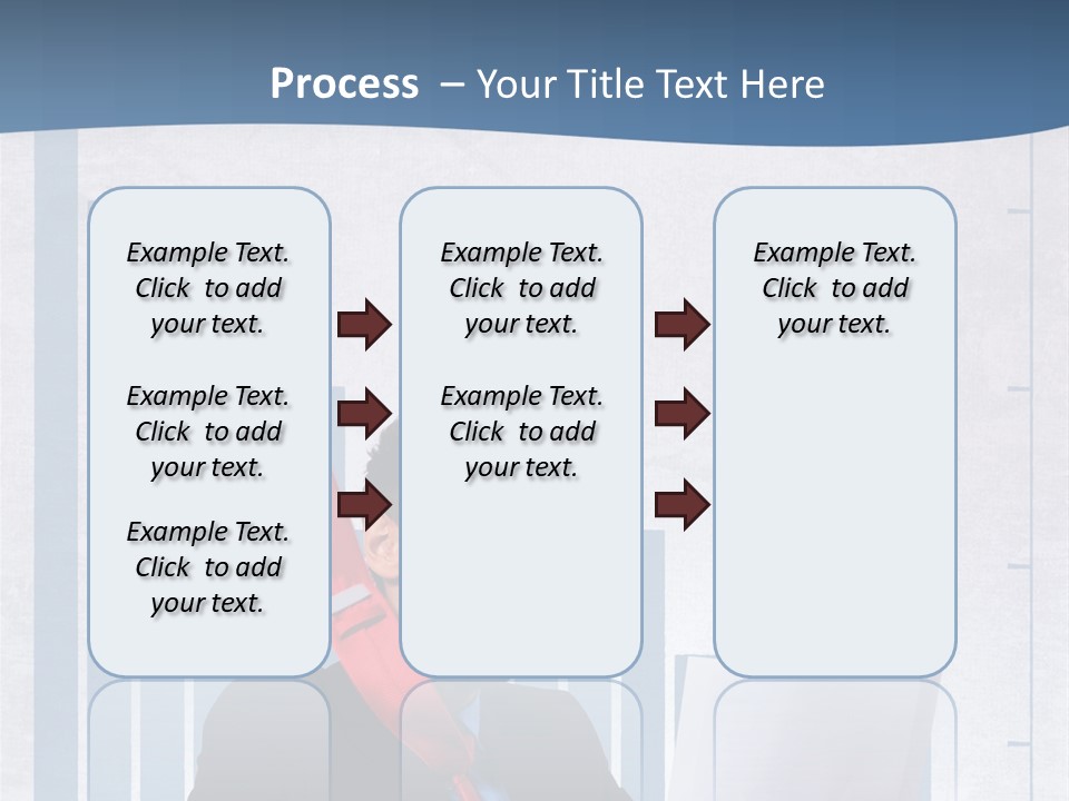 Businessman Document Table PowerPoint Template