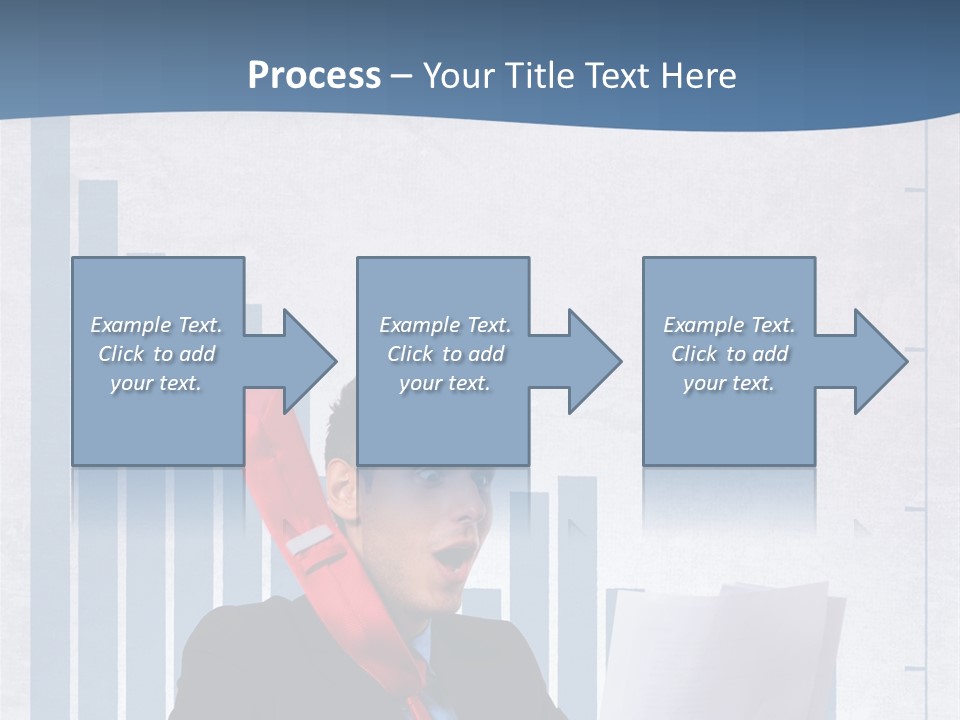 Businessman Document Table PowerPoint Template