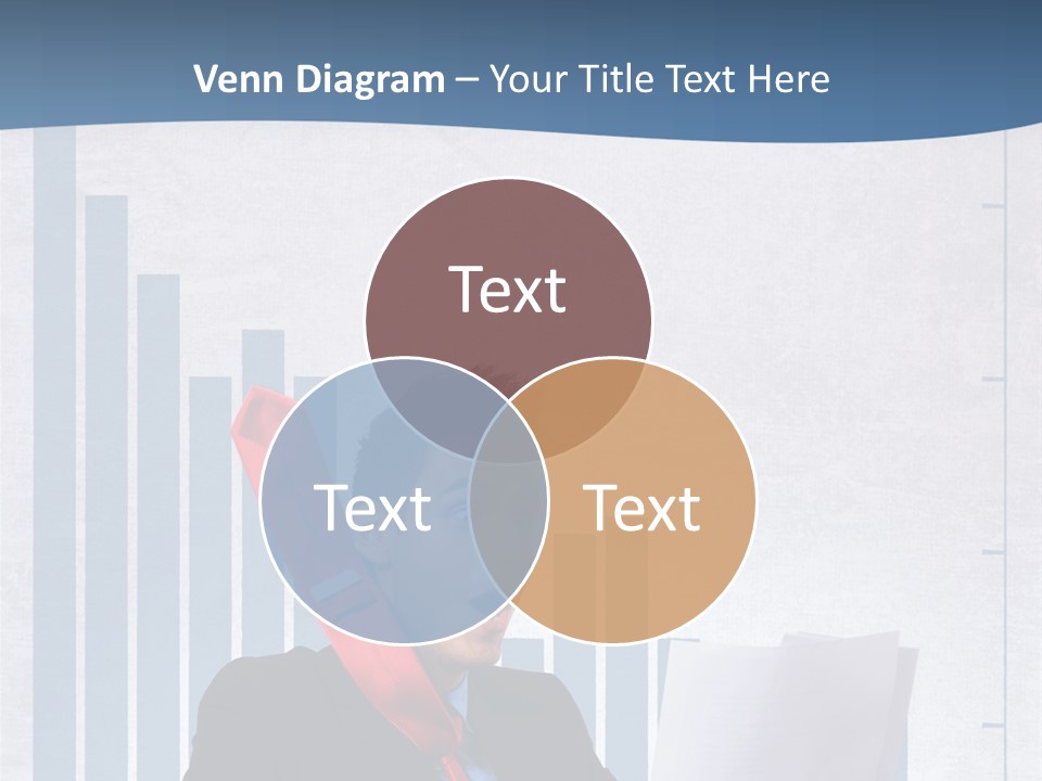 Businessman Document Table PowerPoint Template