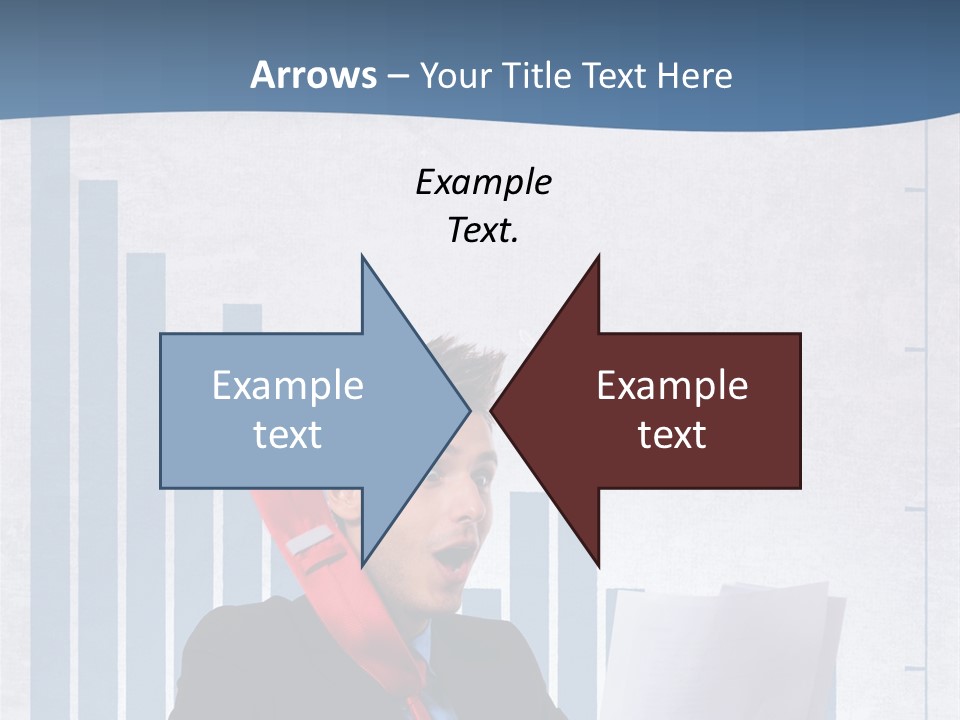Businessman Document Table PowerPoint Template