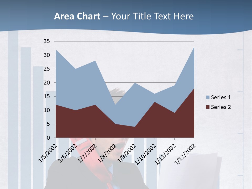 Businessman Document Table PowerPoint Template
