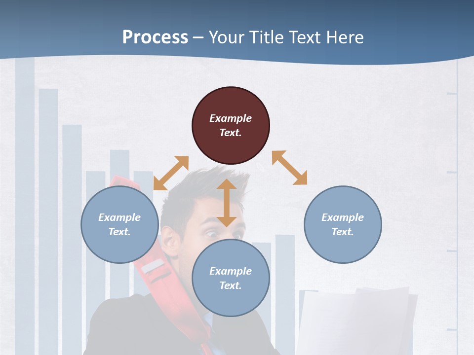 Businessman Document Table PowerPoint Template
