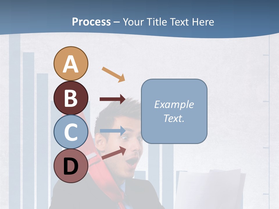 Businessman Document Table PowerPoint Template