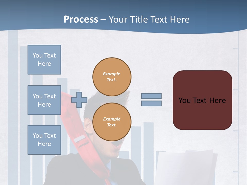 Businessman Document Table PowerPoint Template