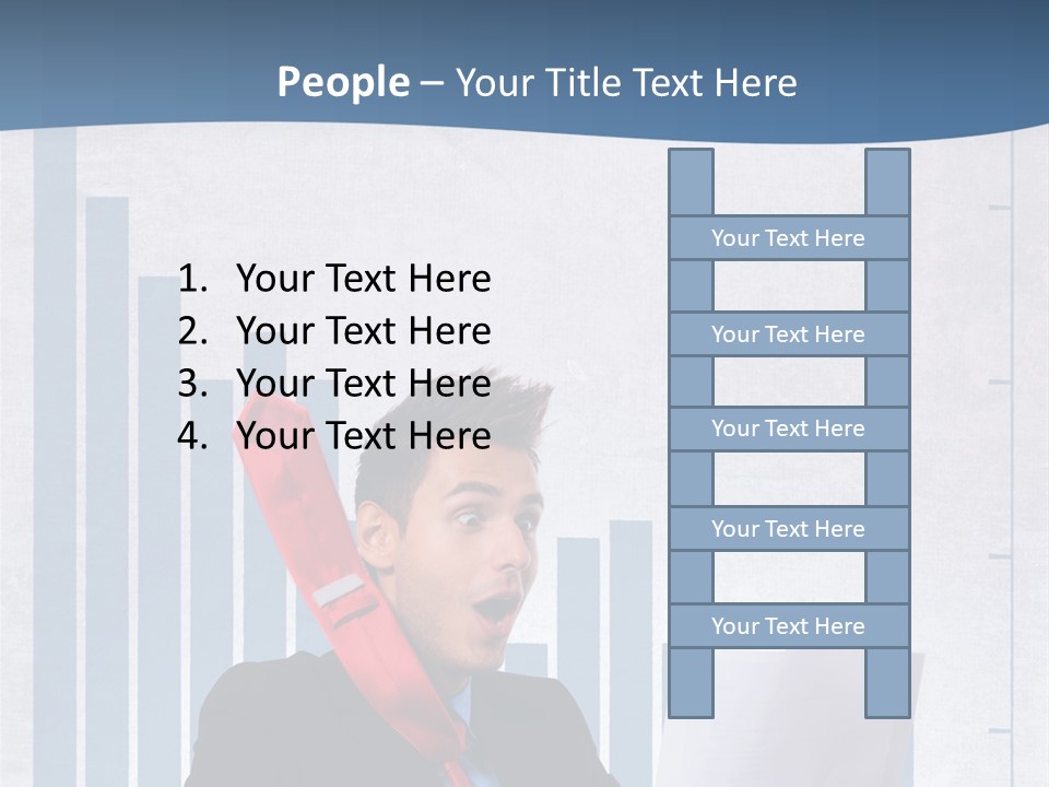 Businessman Document Table PowerPoint Template