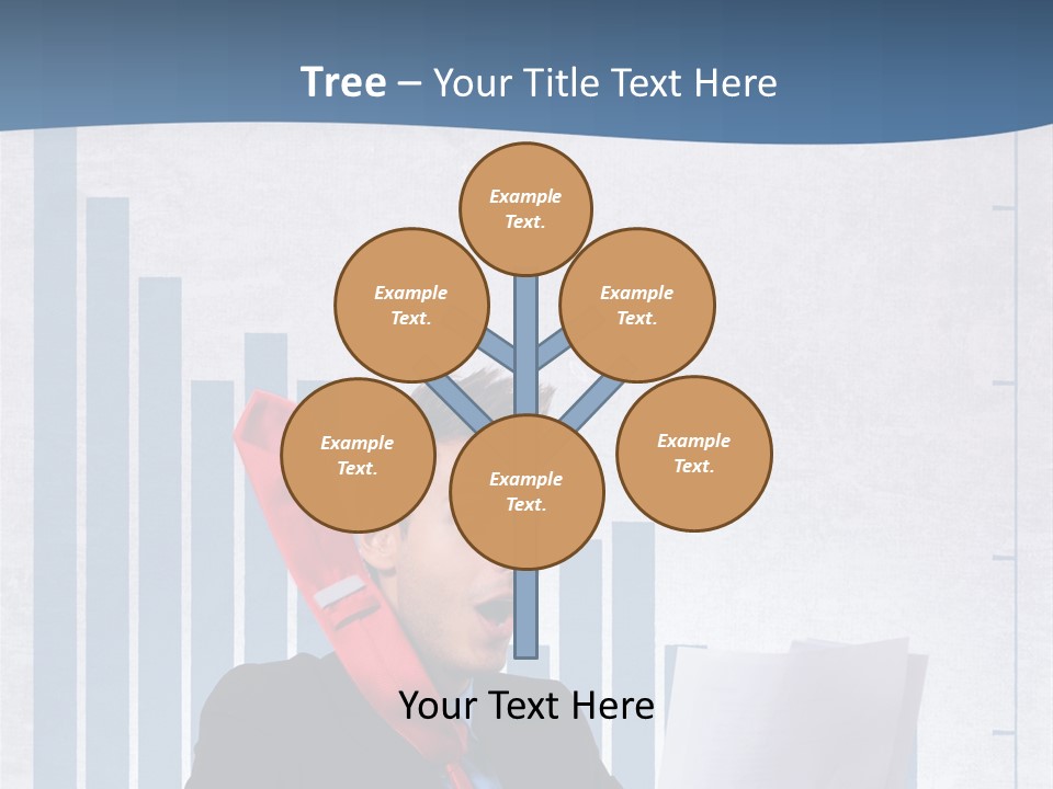 Businessman Document Table PowerPoint Template