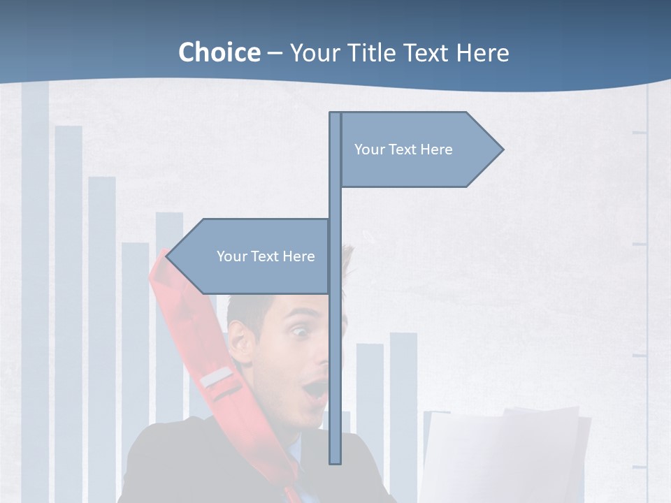 Businessman Document Table PowerPoint Template