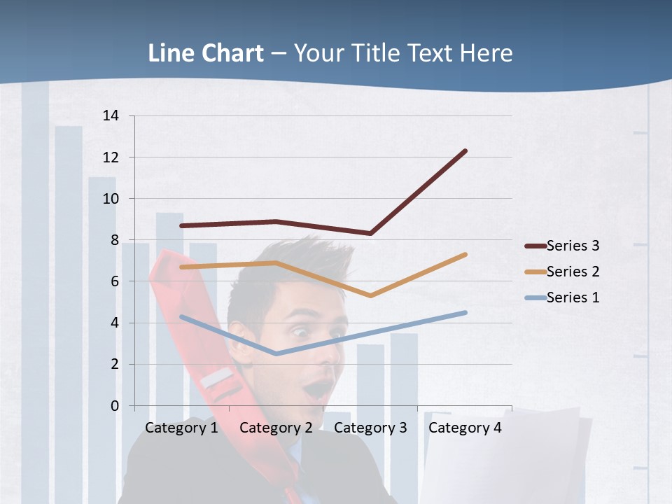 Businessman Document Table PowerPoint Template
