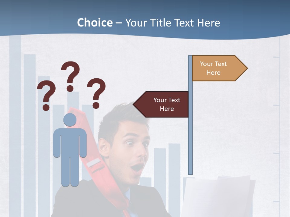 Businessman Document Table PowerPoint Template