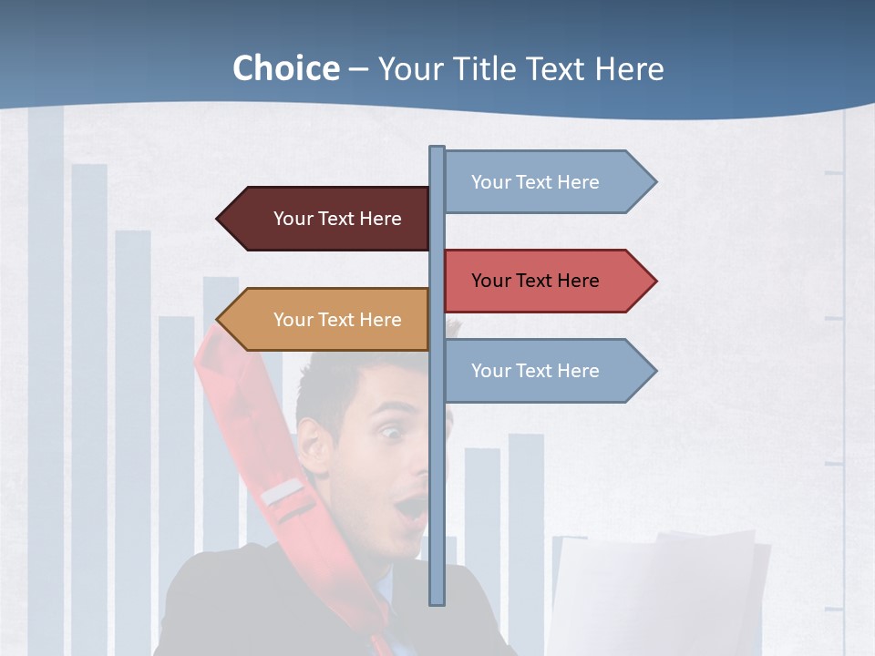 Businessman Document Table PowerPoint Template