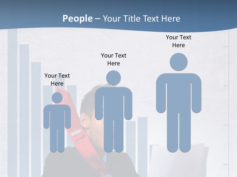 Businessman Document Table PowerPoint Template