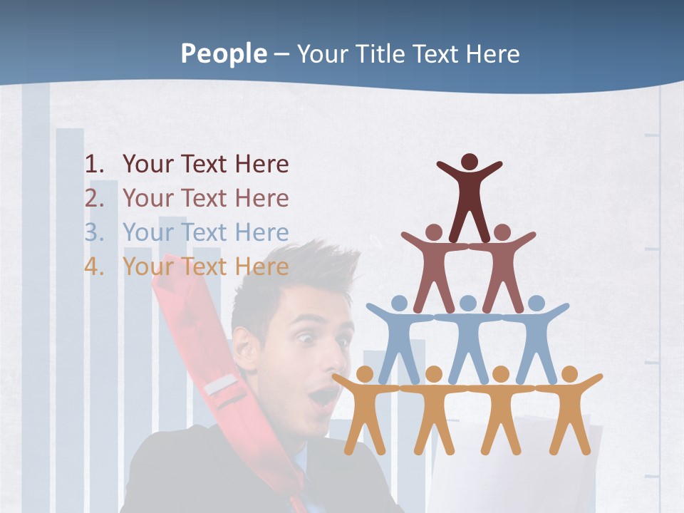 Businessman Document Table PowerPoint Template