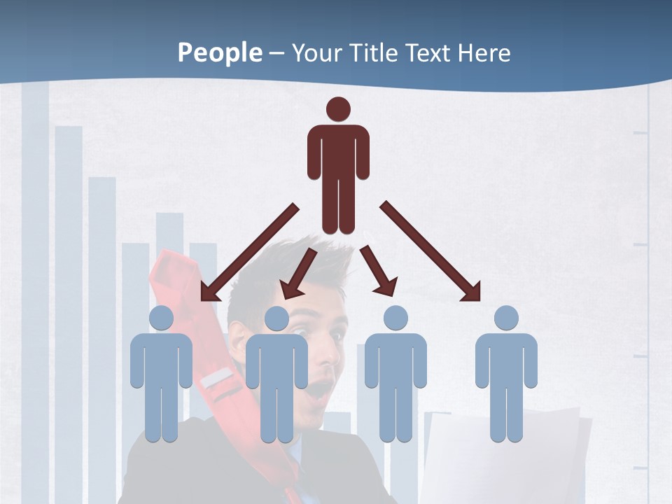 Businessman Document Table PowerPoint Template