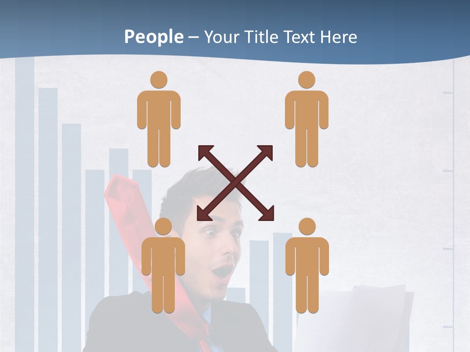 Businessman Document Table PowerPoint Template