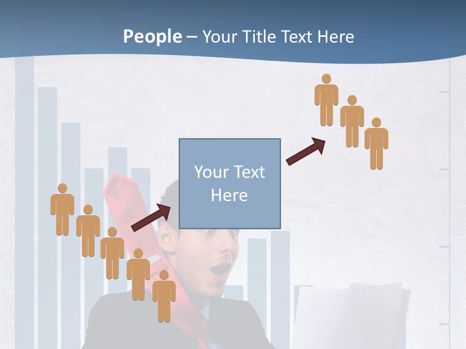 Businessman Document Table PowerPoint Template