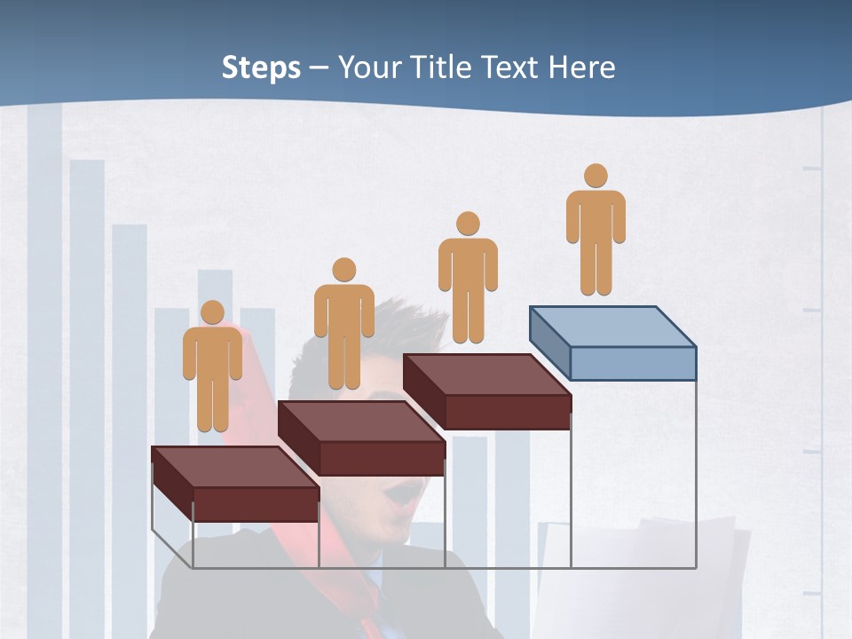 Businessman Document Table PowerPoint Template
