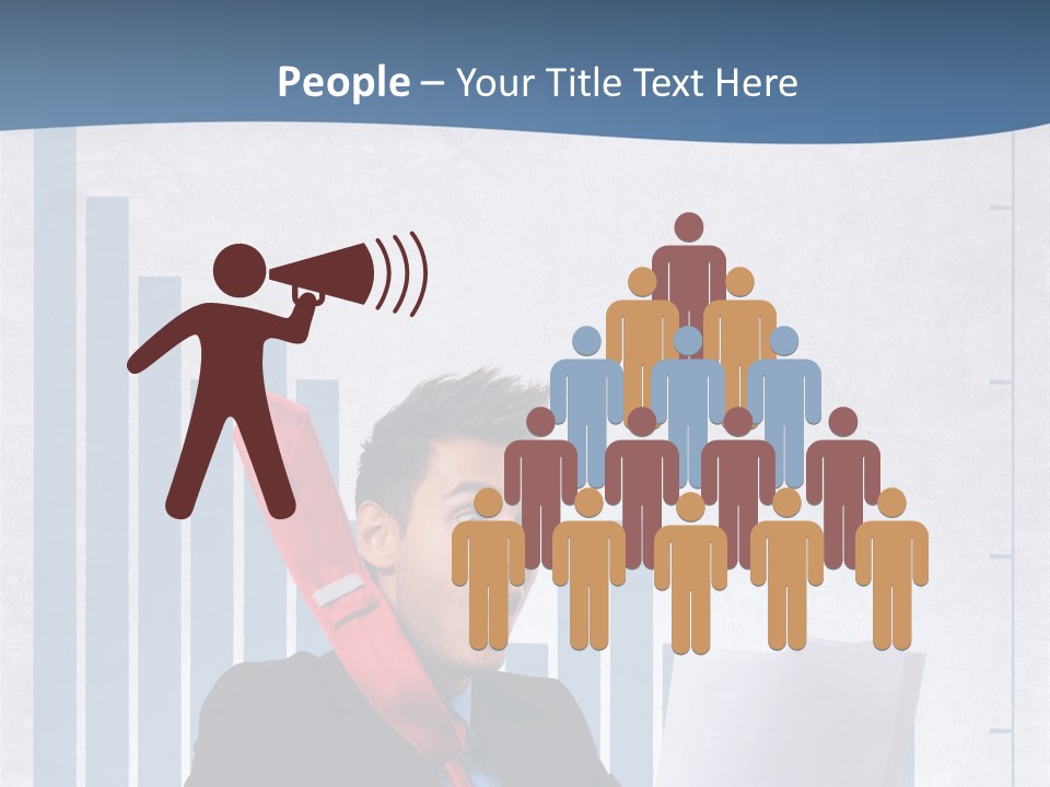 Businessman Document Table PowerPoint Template