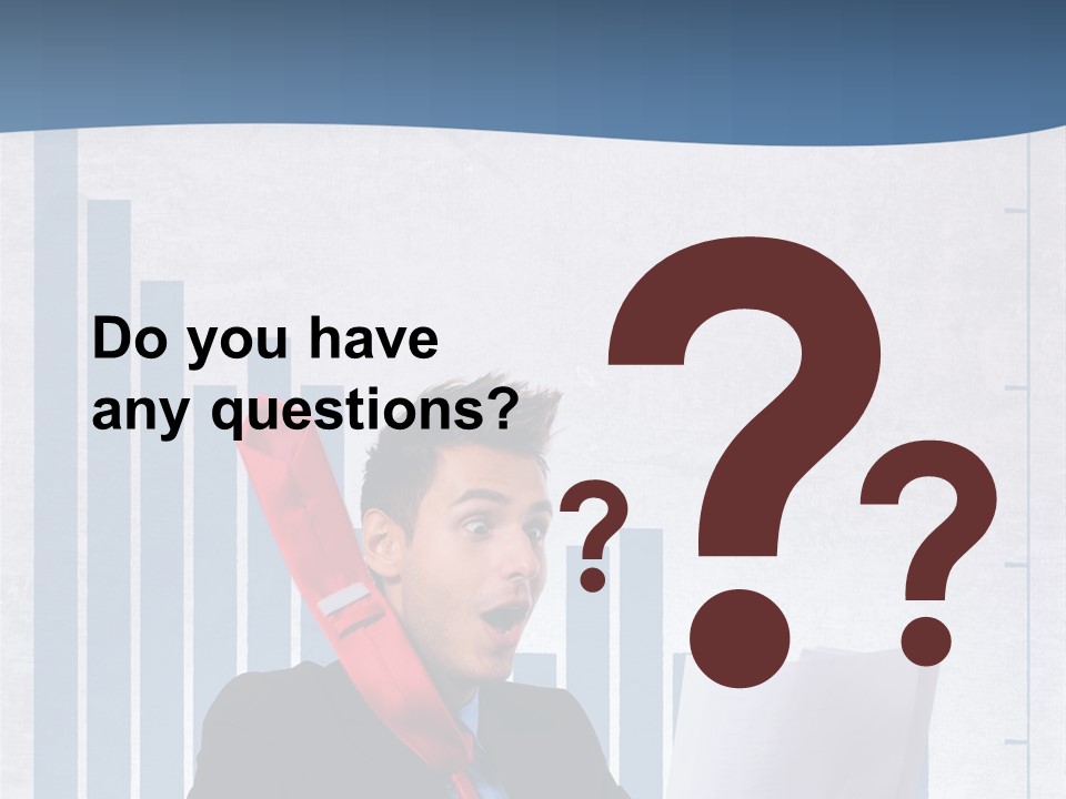 Businessman Document Table PowerPoint Template