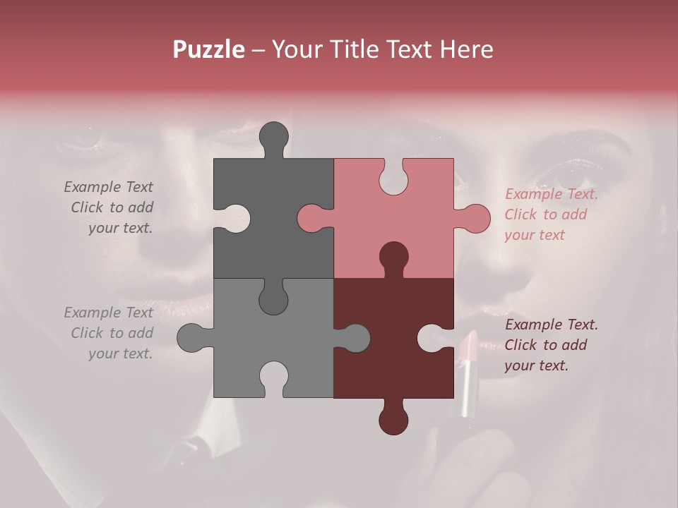 Person Serious Hairstyle PowerPoint Template