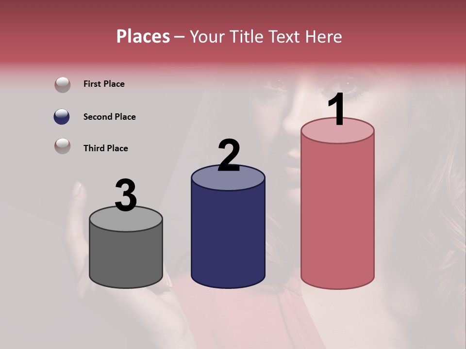 Displaying Background Lady PowerPoint Template