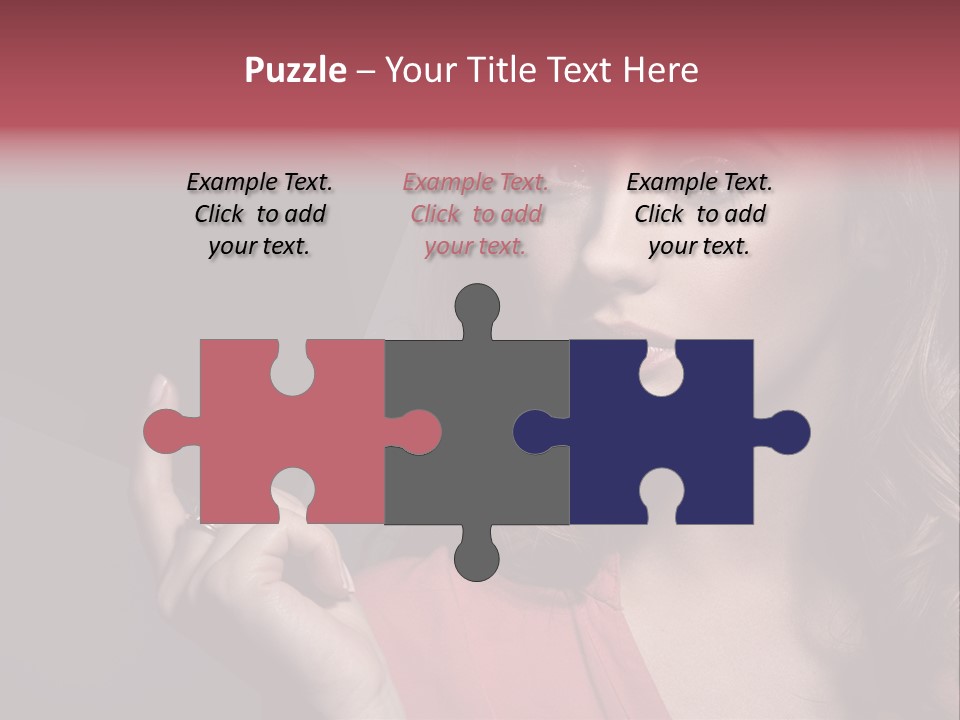 Displaying Background Lady PowerPoint Template