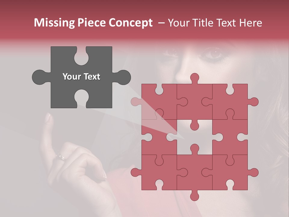 Displaying Background Lady PowerPoint Template