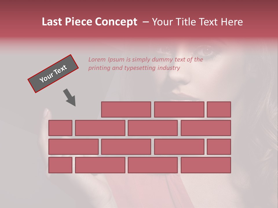 Displaying Background Lady PowerPoint Template