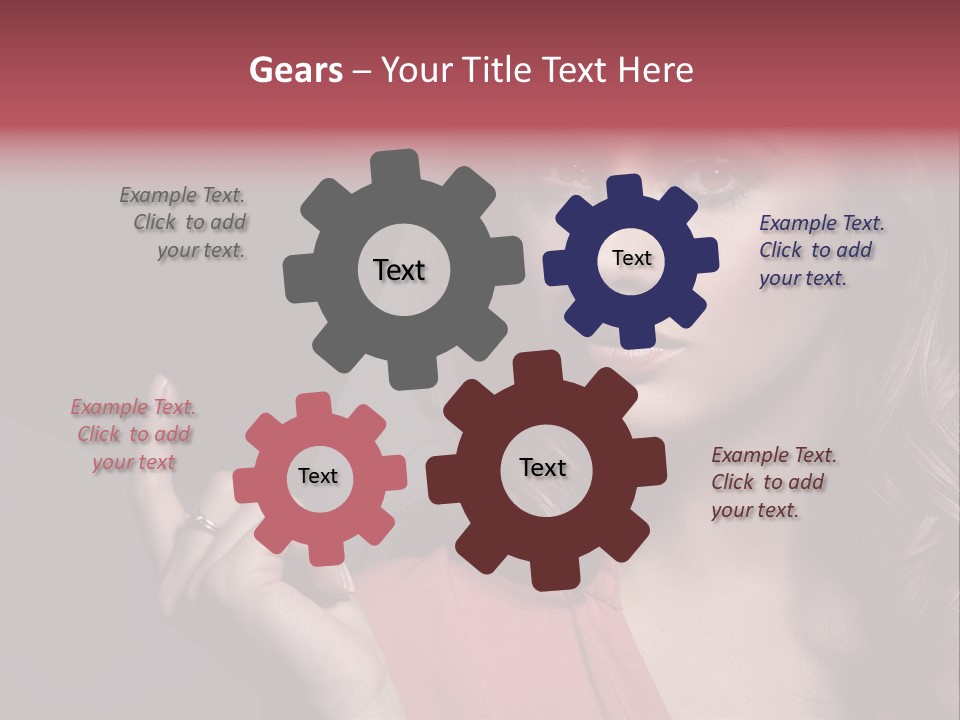 Displaying Background Lady PowerPoint Template