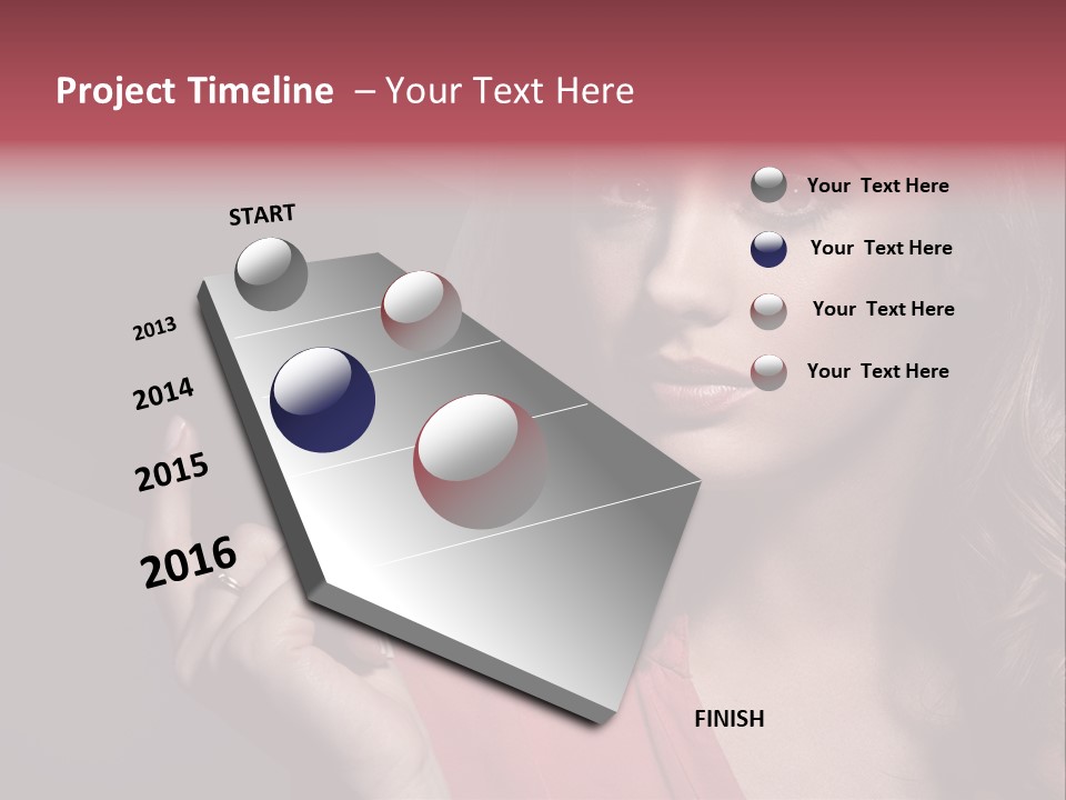 Displaying Background Lady PowerPoint Template