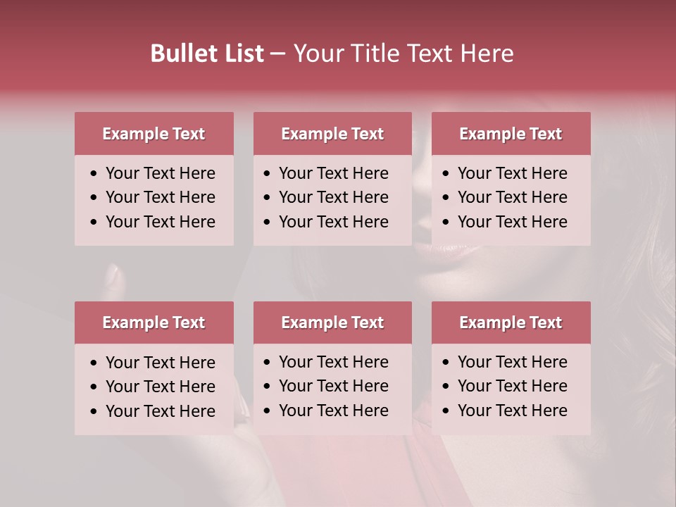 Displaying Background Lady PowerPoint Template