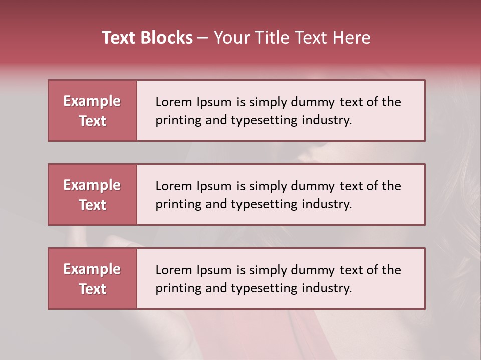 Displaying Background Lady PowerPoint Template