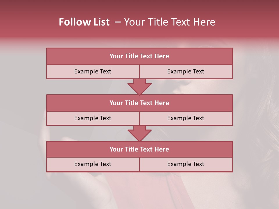 Displaying Background Lady PowerPoint Template