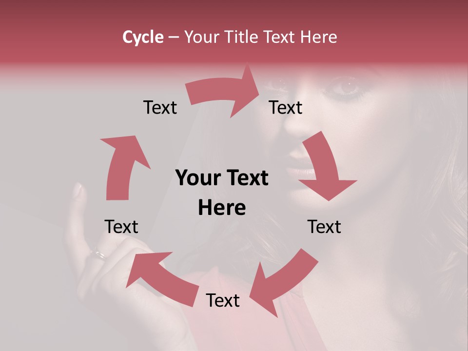 Displaying Background Lady PowerPoint Template