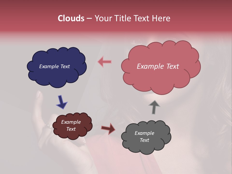 Displaying Background Lady PowerPoint Template