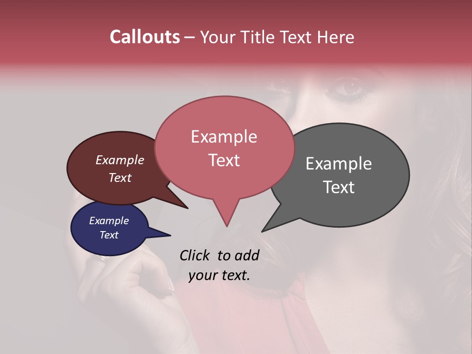 Displaying Background Lady PowerPoint Template