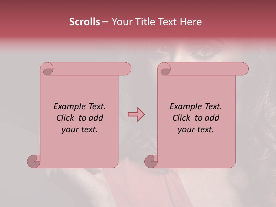 Displaying Background Lady PowerPoint Template