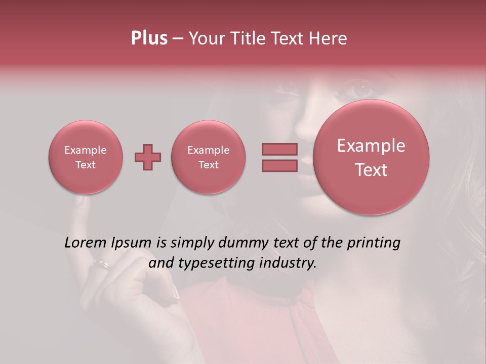 Displaying Background Lady PowerPoint Template