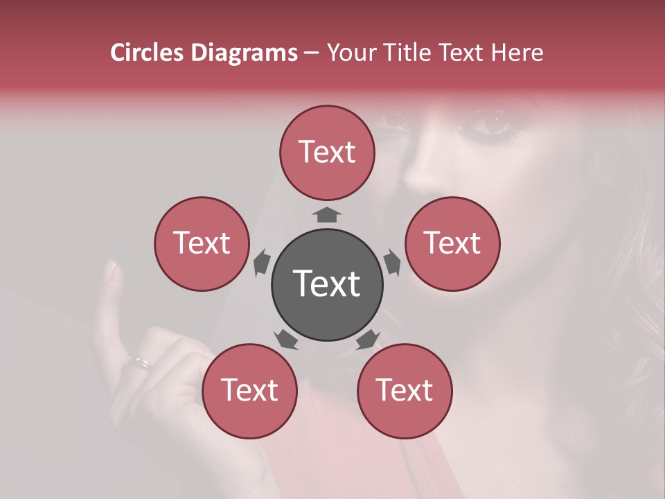 Displaying Background Lady PowerPoint Template