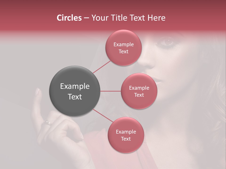 Displaying Background Lady PowerPoint Template