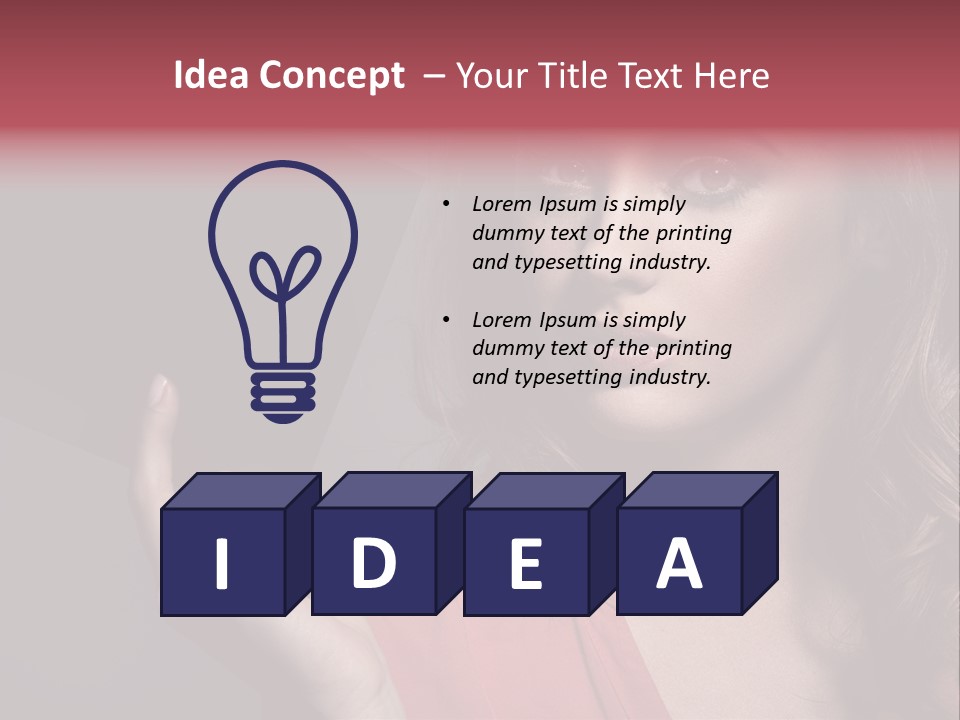 Displaying Background Lady PowerPoint Template