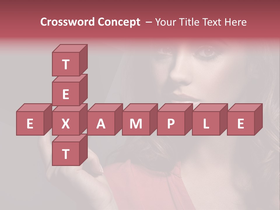 Displaying Background Lady PowerPoint Template