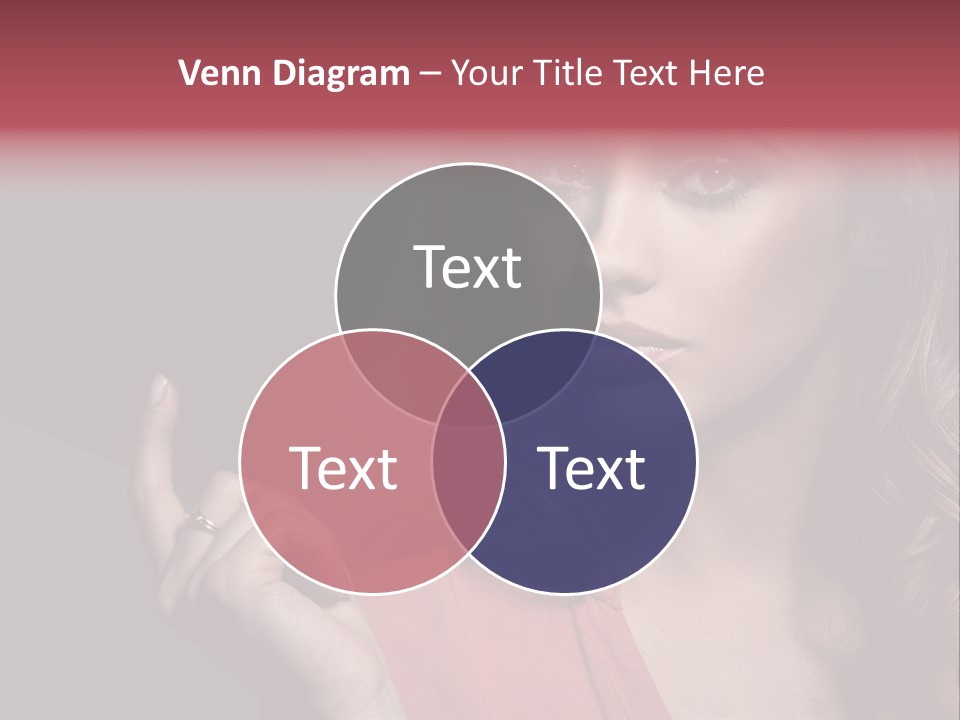 Displaying Background Lady PowerPoint Template