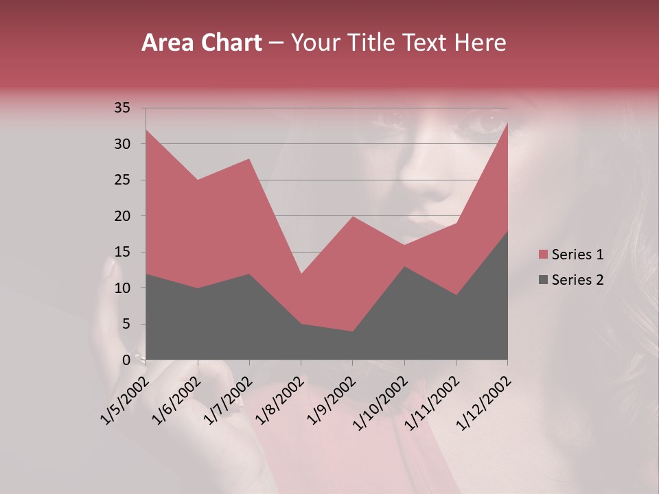 Displaying Background Lady PowerPoint Template