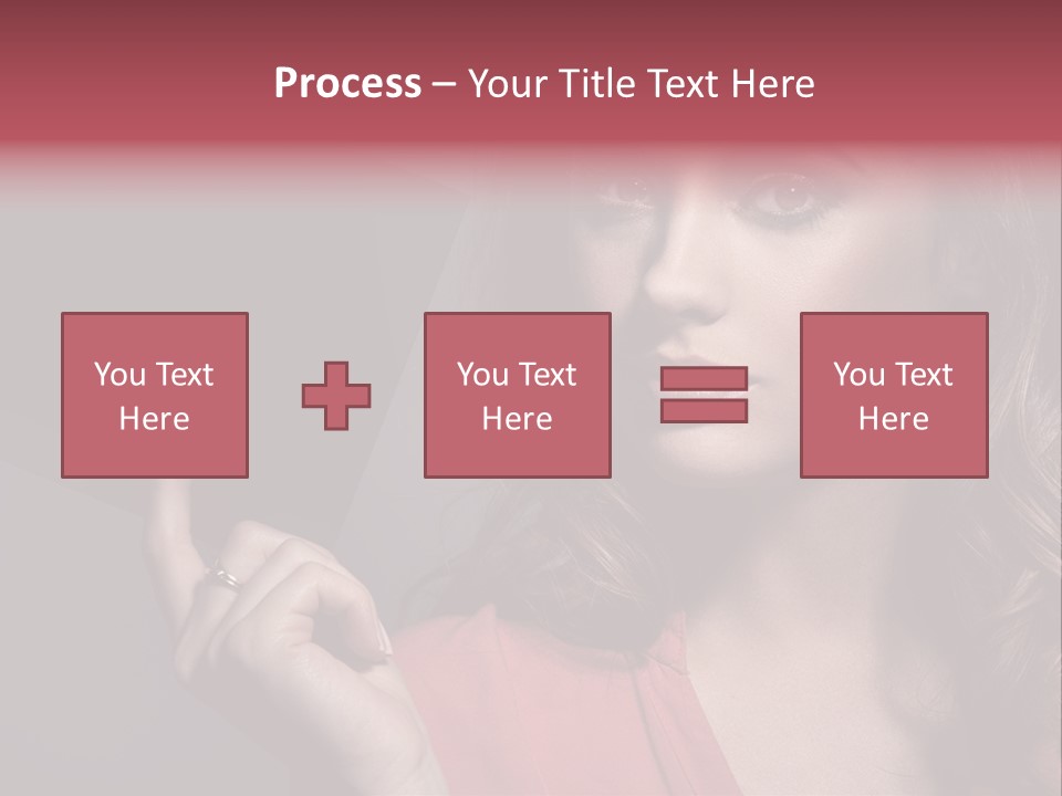 Displaying Background Lady PowerPoint Template