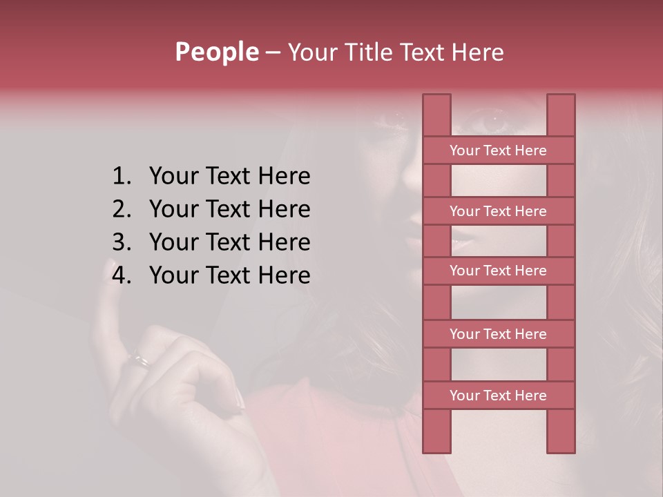 Displaying Background Lady PowerPoint Template